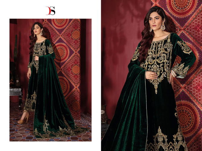 Deepsy Velvet 23 Velvet Embroidery Wedding Salwar Suits
